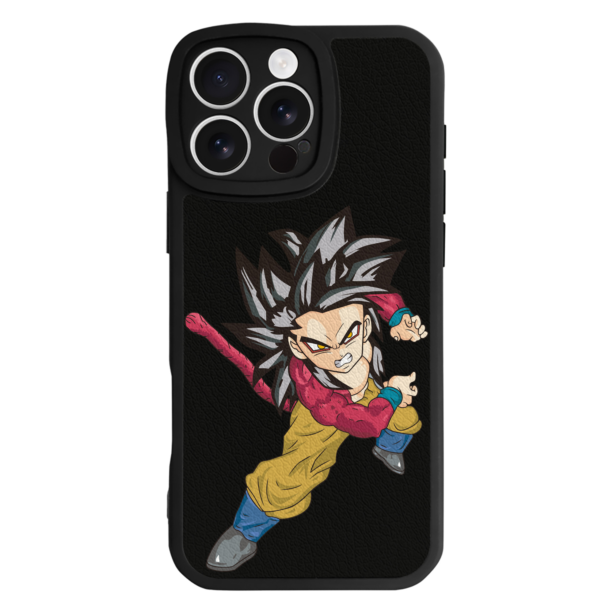 （画像用） ドラゴンボール 孫悟空（そん ごくう）Son Goku カカロット DRAGON BALL Kakarotto 【iPhone 16シリーズ対応】シリコンスマホケース（レザー調） 材質：シリコン
